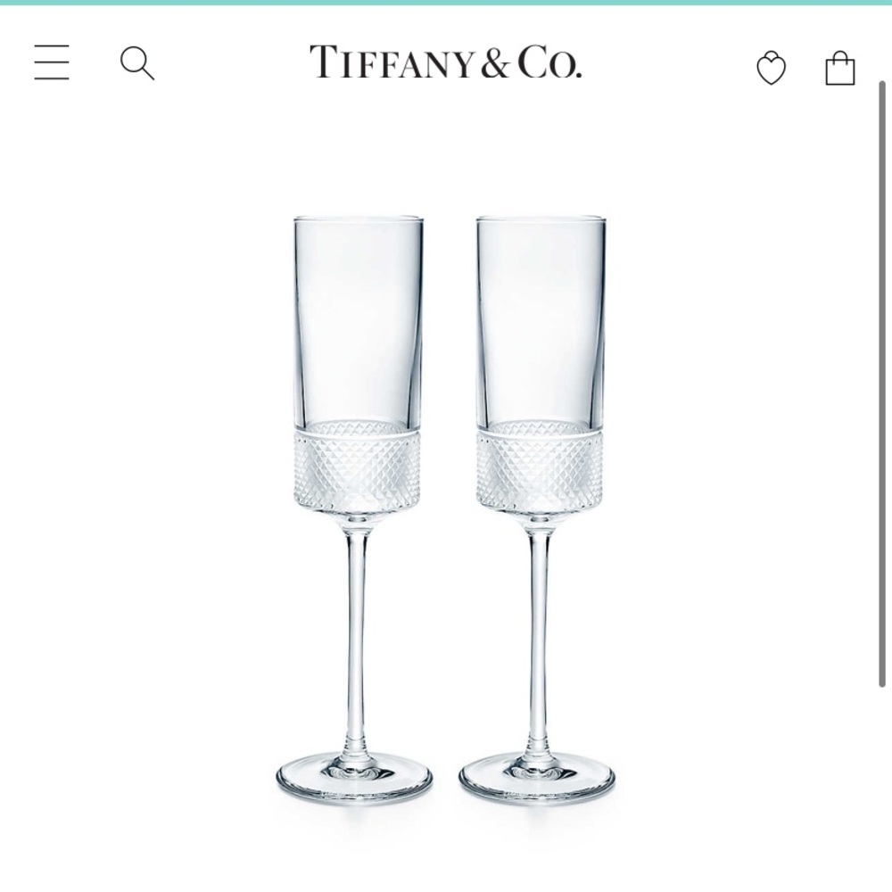 New Tiffany Champagne Flutes